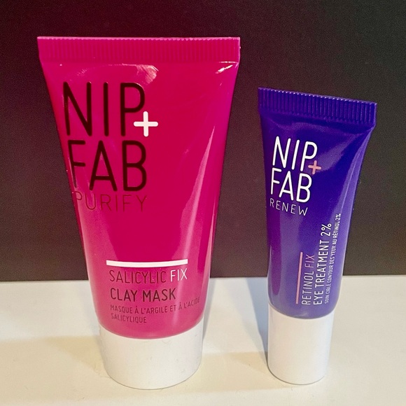 2/$20 NIP + FAB PURIFY salicylic clay mask 20ml /retinol fix eye treatment 4ml - Picture 2 of 4
